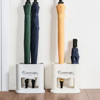 

1Pcs Umbrella Stand Holder With Diatomite Tray And 2 Suction Cups Long/Short Umbrellas Storage Organizer For Office Hallway