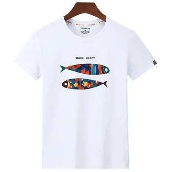 

Summer new women's street letter characters print loose short-s 9144