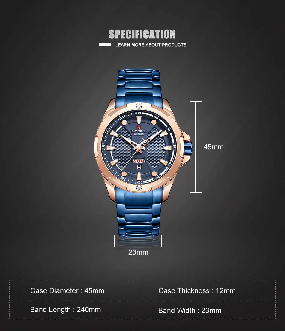 NAVIFORCE мужские часы лучший бренд класса люкс модные повседневные кварцевые часы водонепроницаемые спортивные мужские военные наручные часы Relogio Masculino