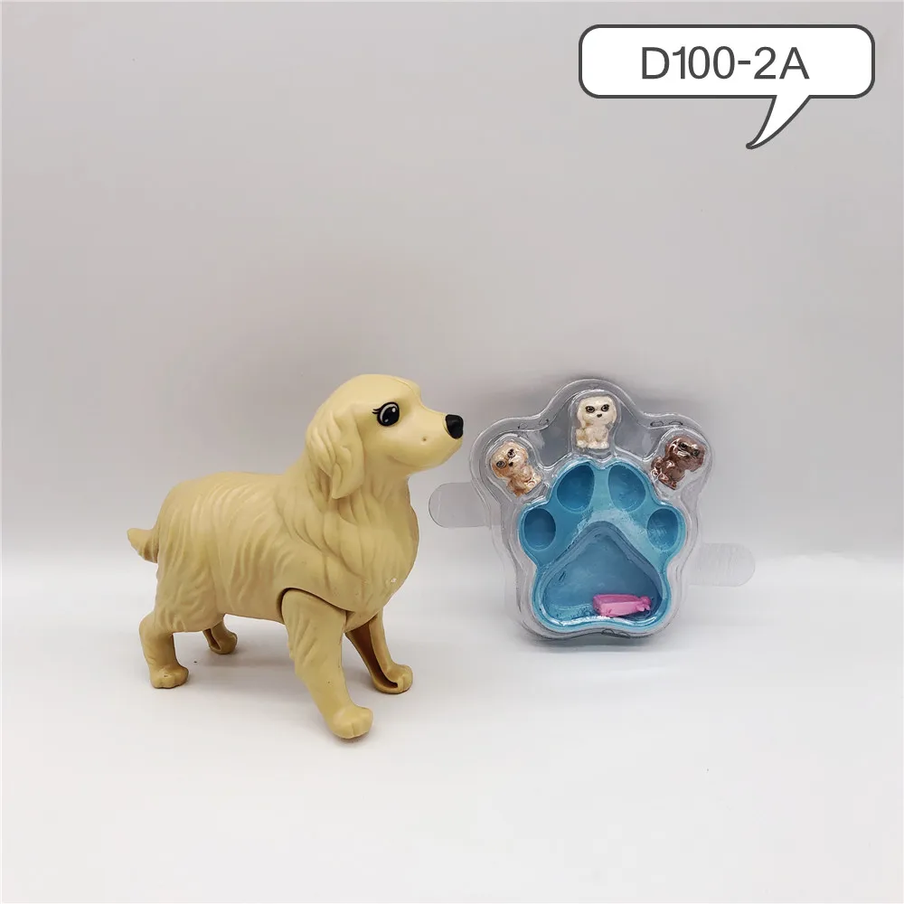 1:6 пластиковый большой серый волк собака миска корма кости игрушка набор принцесса куклы-Барби Подарочная мебель детские игрушки принцесса аксессуары - Цвет: 100-2A