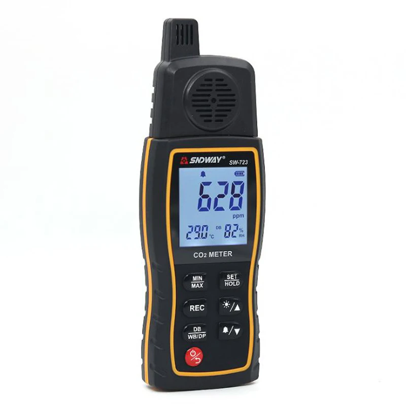 SNDWAY SW723 Digital CO2 Meter Alarm Monitor Portable Tester Handheld Gas Analyzer Detector 0-9999PPM | Инструменты