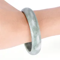 Natural Green Jade Bangle Bracelet Charm Jewellery Fashion Accessories Hand-Carved Lucky Amulet Gifts For Women Her Men 2
