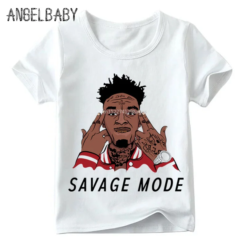 21 Savage-camiseta con diseño de estilo Hip Hop para niños y niñas, ropa  moderna de manga corta, informal - AliExpress Madre y niños