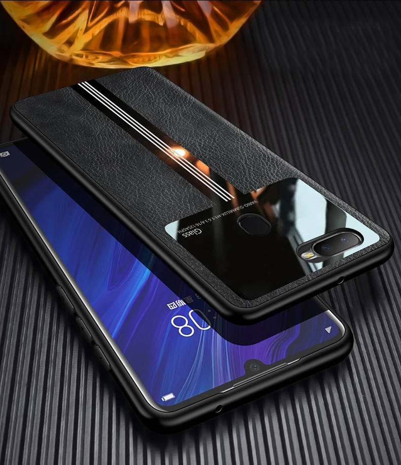 Чехол для OPPO F1S F5 F9 F11 Мягкий Роскошный кожаный текстурированный плексиглас