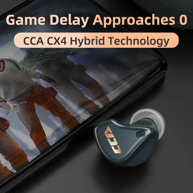 CCA CX4 наушники вкладыши TWS True Беспроводной Bluetooth гарнитура V5.0 1BA + 1DD Hybrid HIFI стерео