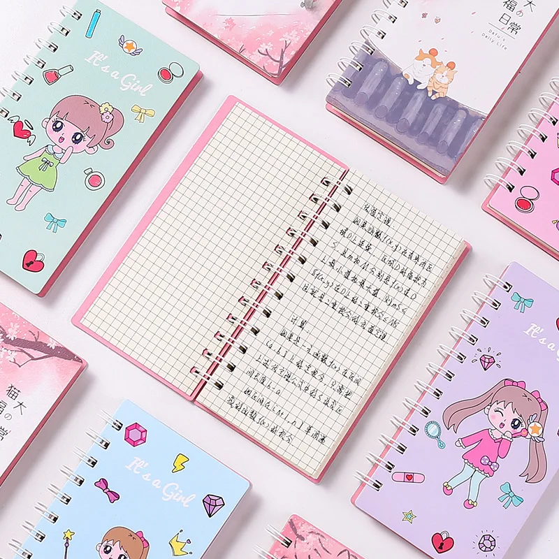 

Cartoon Cute Hipster Simple Cat Dafu Series A6 Coil Notebook Horizontal Line for Student Notebook