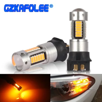 

2pcs Canbus OBC PW24W PWY24W LED Bulbs Turn Signal Lights For Audi A3 A4 Q7 BMW Volkswagen Daytime Running Lights White Yellow