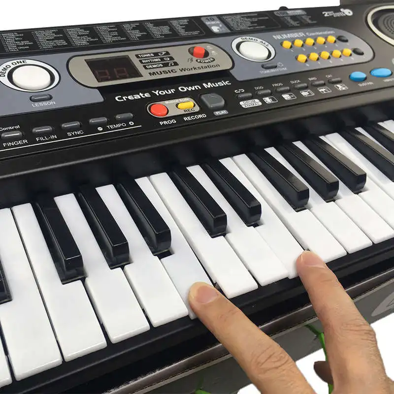 54 Keys Digital Electronic Keyboard& Microphone Electric Led Adult Size Us Plus