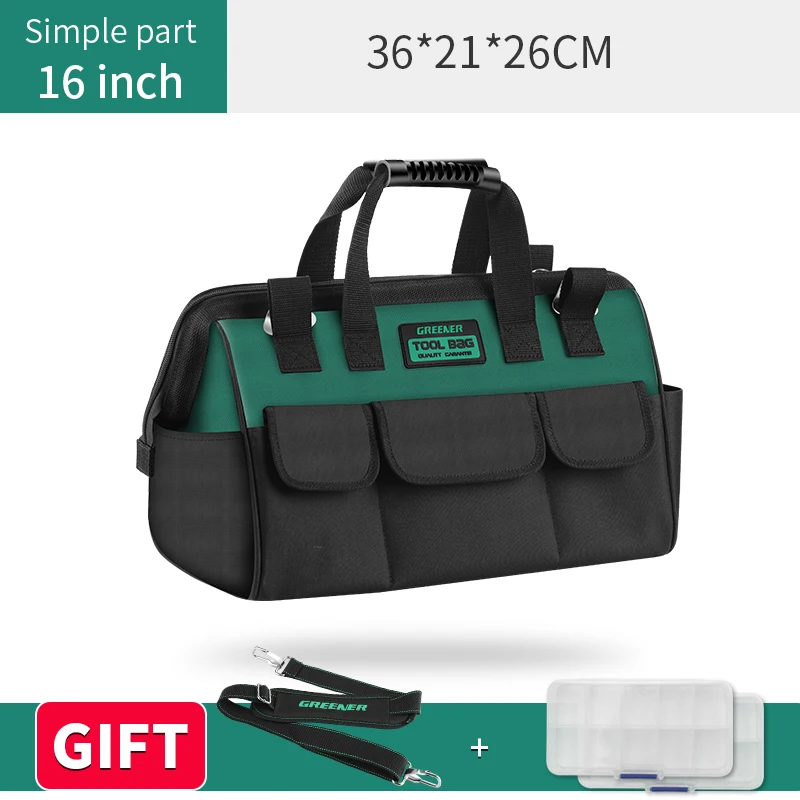 Greener Multi-Function Tool Bag 1680D Oxford Cloth Electrician Bag, Multi-Pocket Waterproof Anti-Fall Storage Bag mechanic tool bag Tool Storage Items