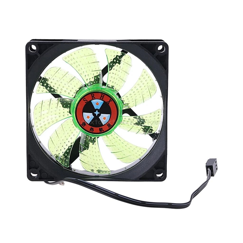 LED Light 3 pin 90mm PC Desktop Computer Case Cooling Cooler Fan Low Noise 9025 Jy23 19 Dropship