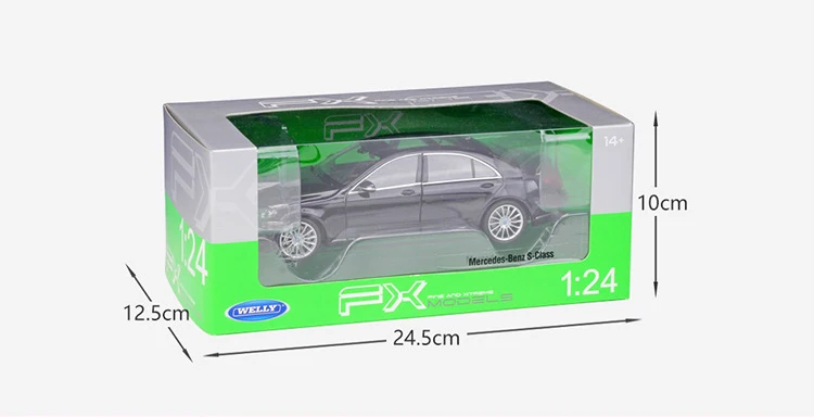 WELLY 1:24 масштабная модель симулятора автомобиля Benz s-класса классический литой автомобиль металлический сплав автомобиль игрушки для детей подарок игрушка автомобиль коллекция