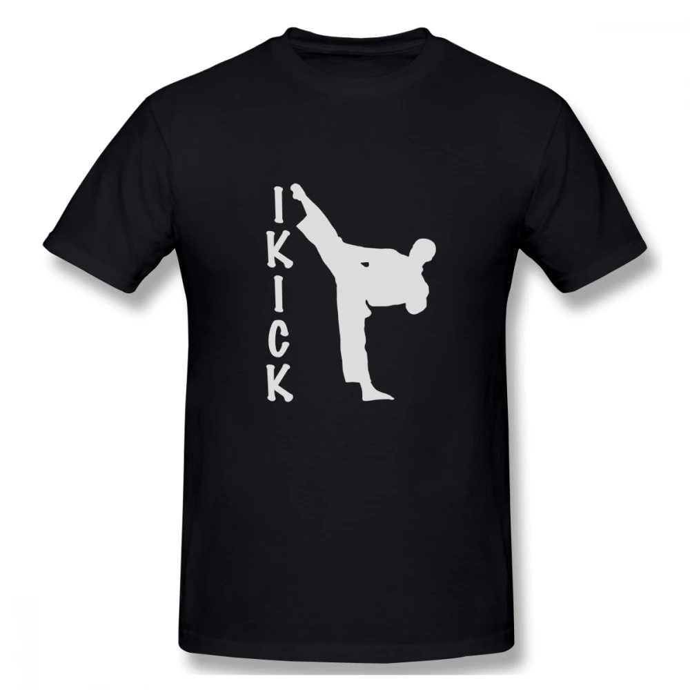 

Taekwondo IKick Casual O-Neck Men's Basic Short Sleeve T-Shirt 100% Cotton Tee Shirt Printed