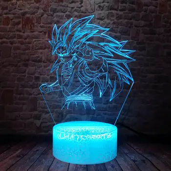 

Figurines Dragon Ball Z Goku Model 3D LED Desk Nightlight Colorful Changing Light Dragon Ball Super Saiyan action & toy figures