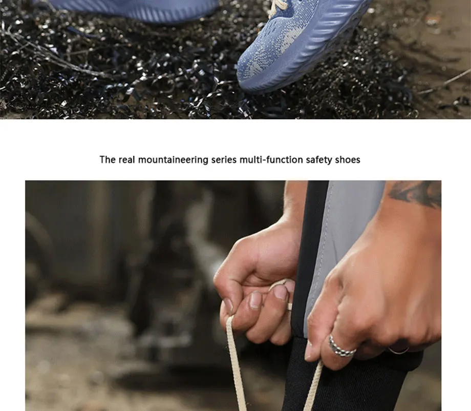 Легкая дышащая мужская защитная обувь со стальным носком; рабочие ботинки для женщин; противоскользящие строительные мужские кроссовки
