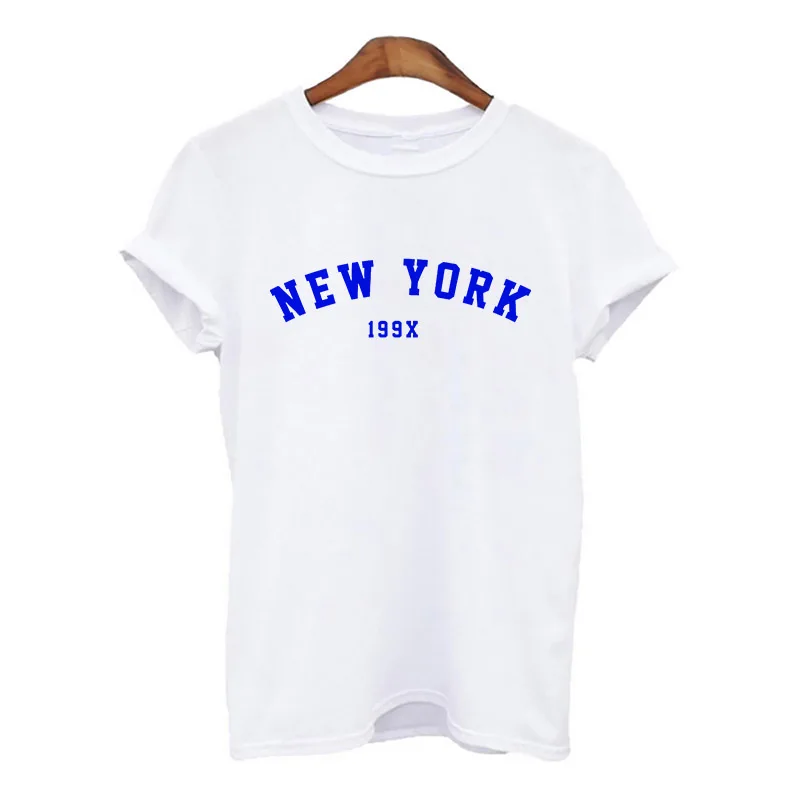 Women New York Letter Printing Harajuku Women tshirts Summer Simple white T-shirt For Lady Top Tee Hipster 2021 chrome hearts t shirt Tees