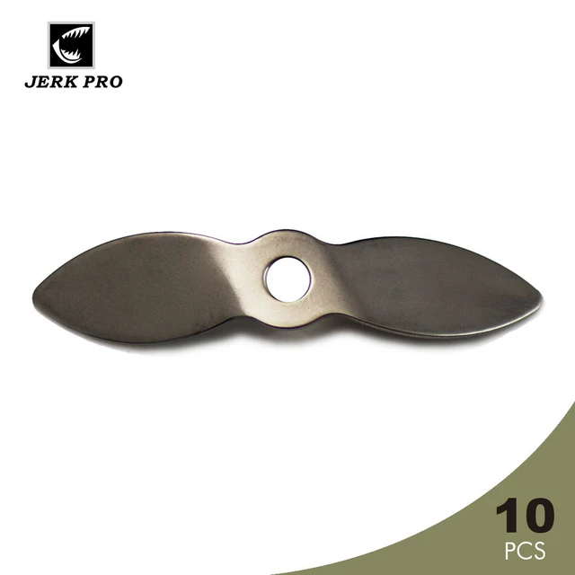 JERK PRO 10PCS Prop Blade Stainless Steel Propeller Spin Blades Custom  Fishing Lure Accessories Angler's Tackle Craft