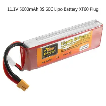

11.1V 5000mAh 60C 3S XT60 Plug Lithium-ion Battery For Remote Control Model Aircraft