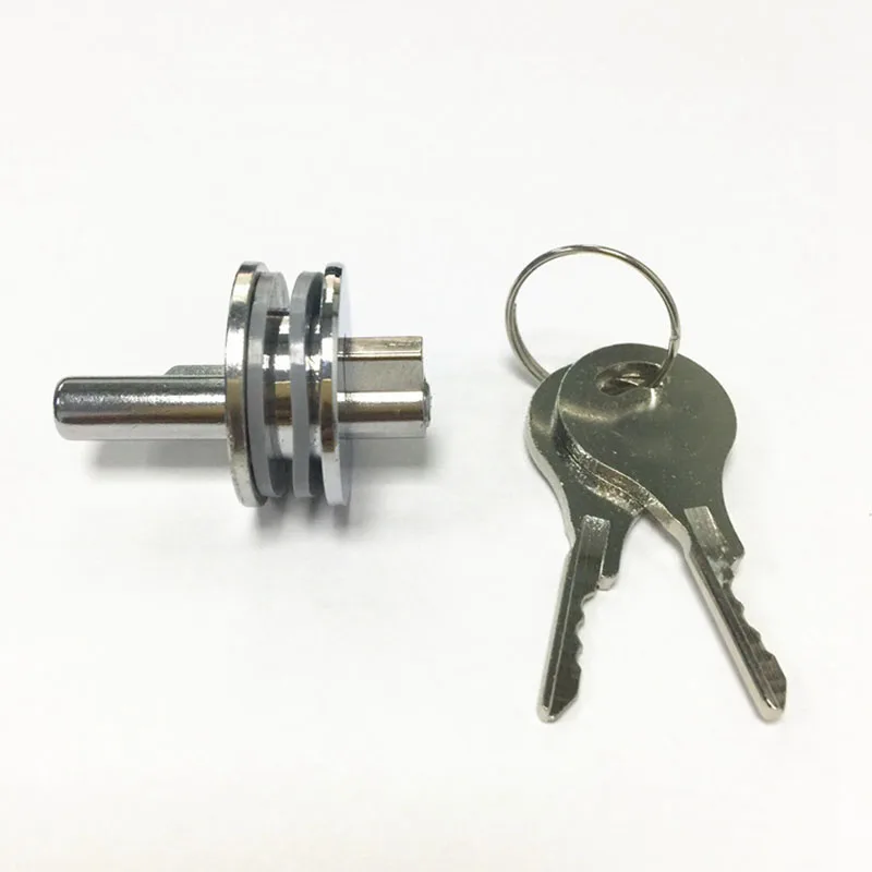 Glass Lock Showcase Display Case Cabinet Sliding Glass Push Door Locks For 5-9mm Furniture Hardware