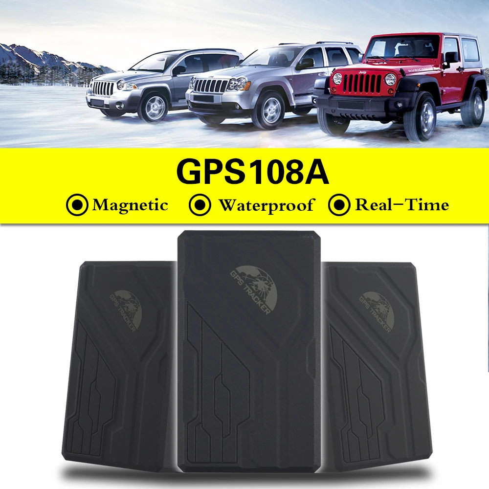 Встроенный аккумулятор 1000 мАч gps-трекер положения gps 108A водонепроницаемый IP67 Сильный магнитный с функцией сигнализации