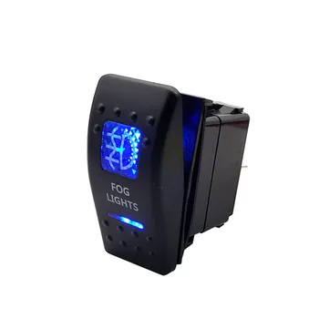 

12V 24V Car Boat Caravan Rocker Switches Waterproof Toggle Switch Dual Blue LED Light Bar Switch Button