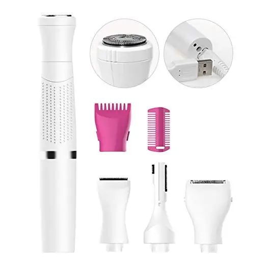 Remoção da Sobrancelha para as Mulheres Remoção e Biquíni 4 em 1 Kit de Remoção do Cabelo Incluídas Facial Shaver Nariz Cabelo Remover Sobrancelha & 6 4 em 1 kit de remoção do