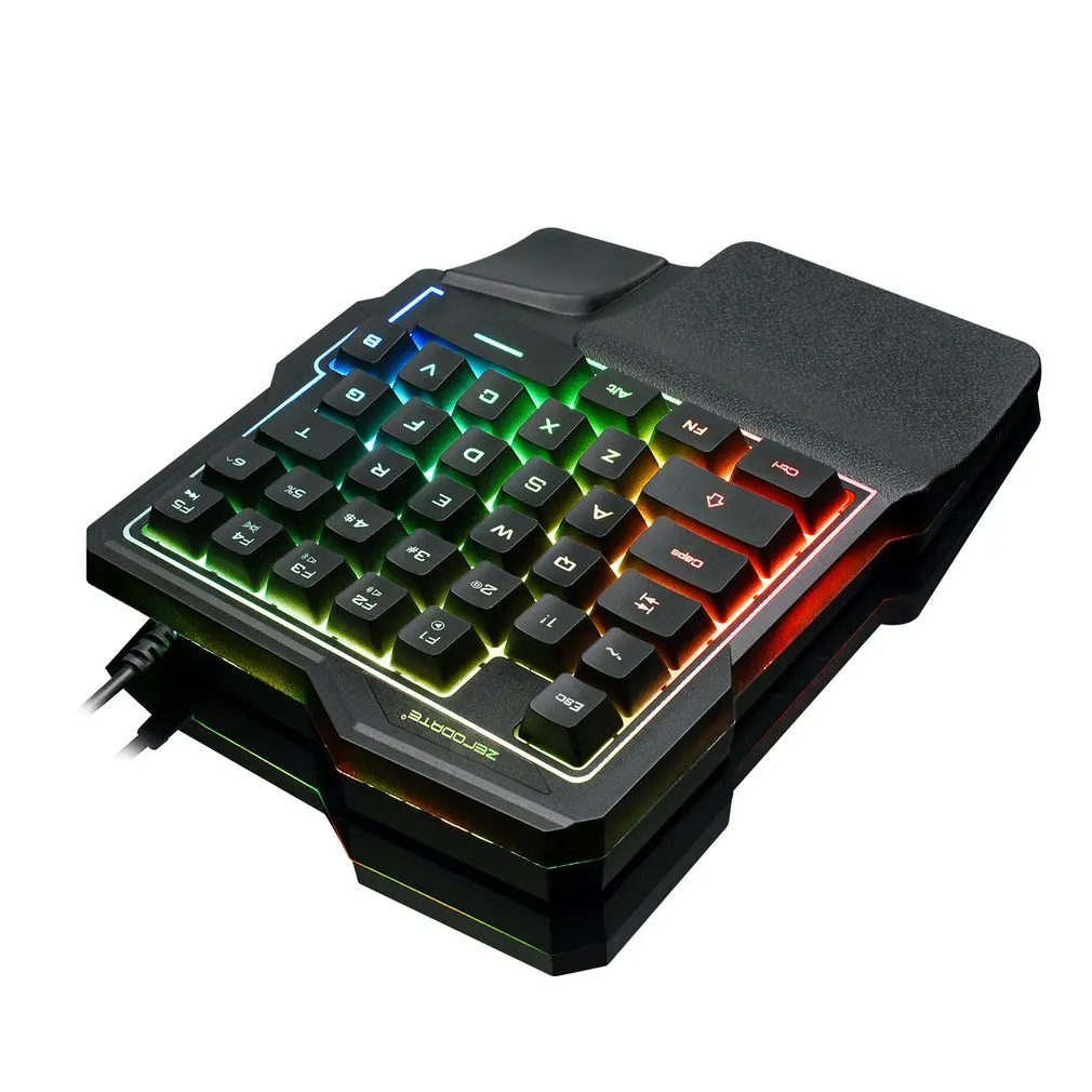 

K7 One-handed Mechanical Feel 35-key Light Mobile Phone Tablet Stimulates Eating Chicken Game Keyboard