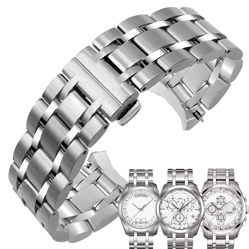 Professional Stainless Steel Watchband 22mm 23mm 24mm Suitable for Tissot 1853 Couturier Series T035 Watch Strap Wrist Bracelet | Наручные