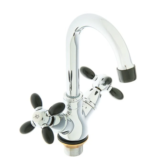 Accoona double lever basin mixer with nut 197518 Plumbing for the sink For bathroom Faucets Fixture Home Improvement | Обустройство