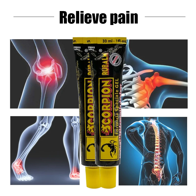 Scorpion rubalm pain relief ointment Shoulder pain Neck pain Headache Back joint bruises Sprains pain relief cream