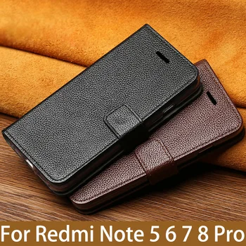 

Flip Phone Case For Xiaomi Redmi Note 5 5A 6 7 8 Pro note 3 4X 4 Case For redmi 4x 5 plus 6 6a 7 7a 8 8a Litchi Texture Cover