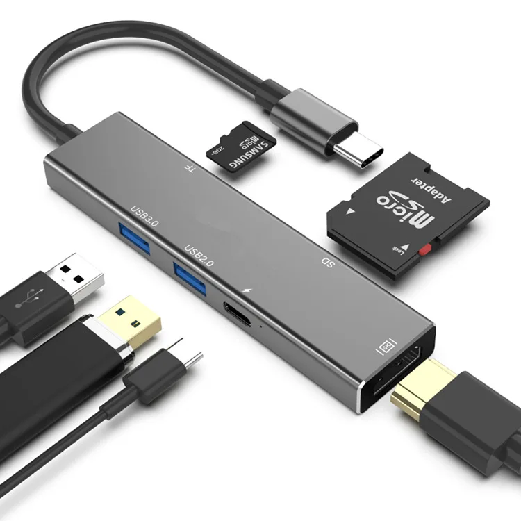 USB 3. 0 Type C Hub к HDMI адаптеру 4K Thunderbolt 3 с TF SD считывателем слот PD для MacBook Pro/Air 1 Huawei Mate