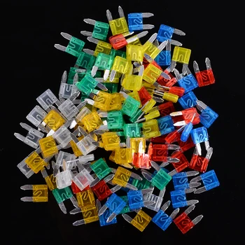 

120pcs Car Auto Assorted Mini Standard Blade Fuse Set 5A 10A 15A 20A 25A 30A For Car Motorcycle