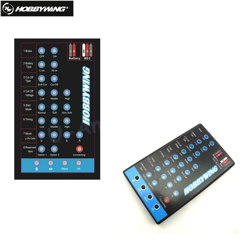 HOBBYWING Program Card LED BLACK Skywalker 20A 30A 40A 60A 80A FLYFUN Pentium ESC Helicopter
