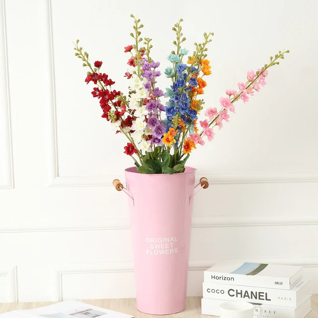 1 Bundle Silk Delphinium Artificial Hyacinth Flowers Vases for
