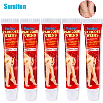 

Sumifun 20g 5Pcs Varicose Veins Treatment Cream Original Vasculitis Phlebitis Spider Pain Relief Ointment Medical Plaster