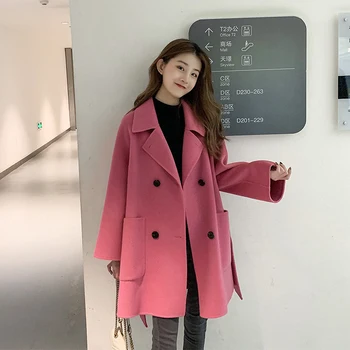 

Heydress 2020 Wool Coat Autumn Winter Jacket Women Clothes 2019 Double Side Woolen Coat Female Korean Jacket Abrigo Mujer