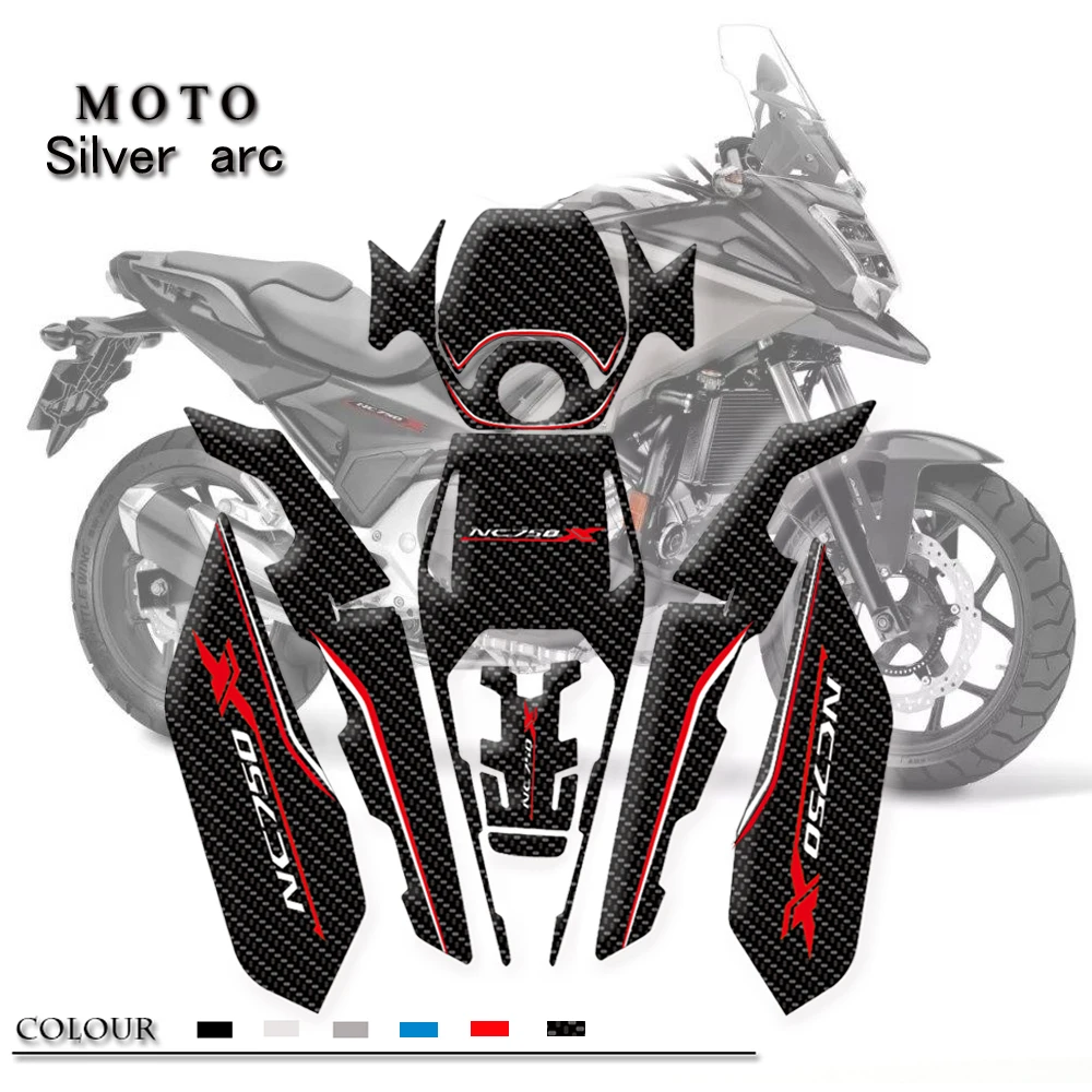 

Reflective 3D Carbon Fiber Sticker Decal Emblem Tank Protective Case Cap For HONDA NC750X NC750 X 2019 2020
