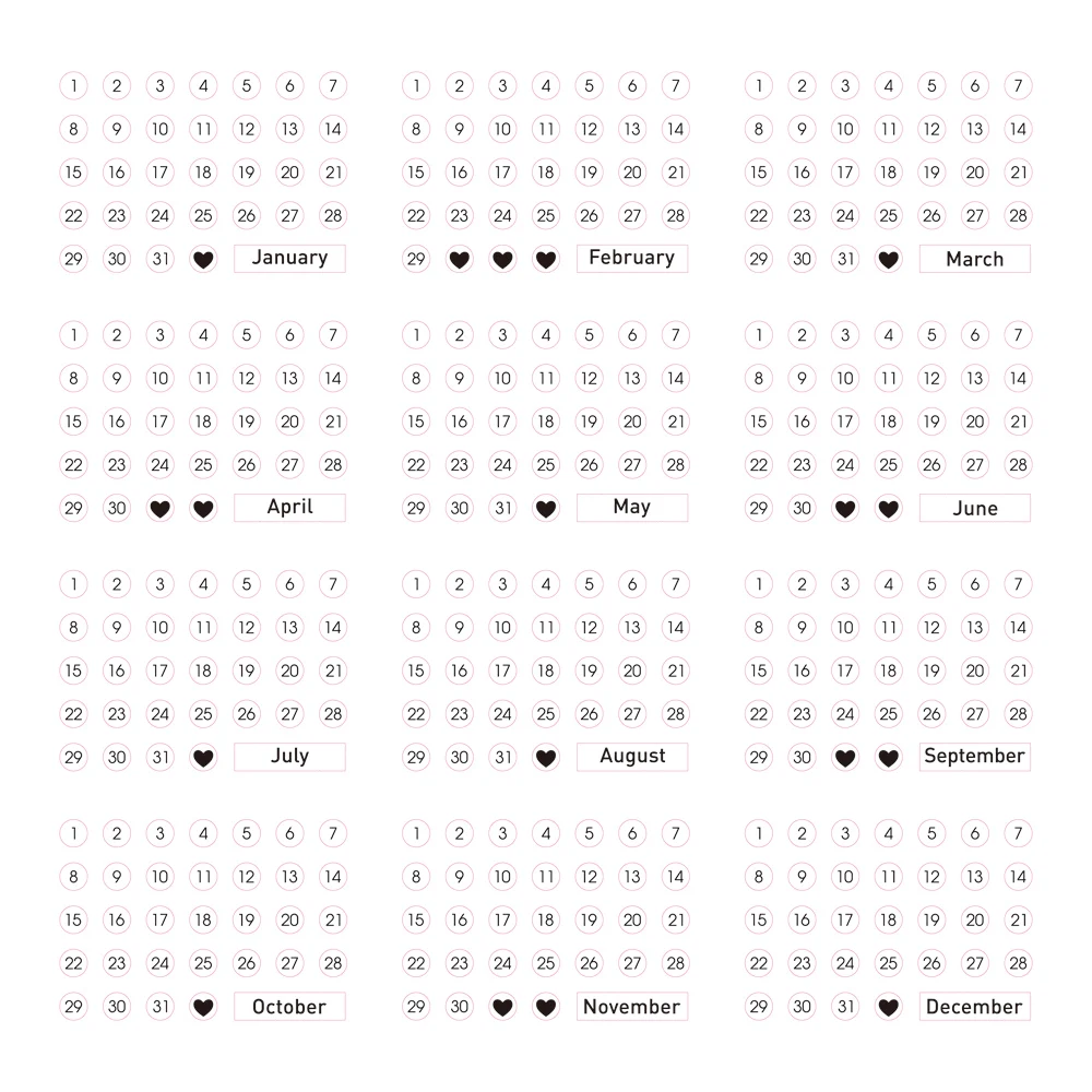 transparent date stickers for full year 365 days planner stickers weekly monthly daily book label index stationery stickers stationery sticker aliexpress