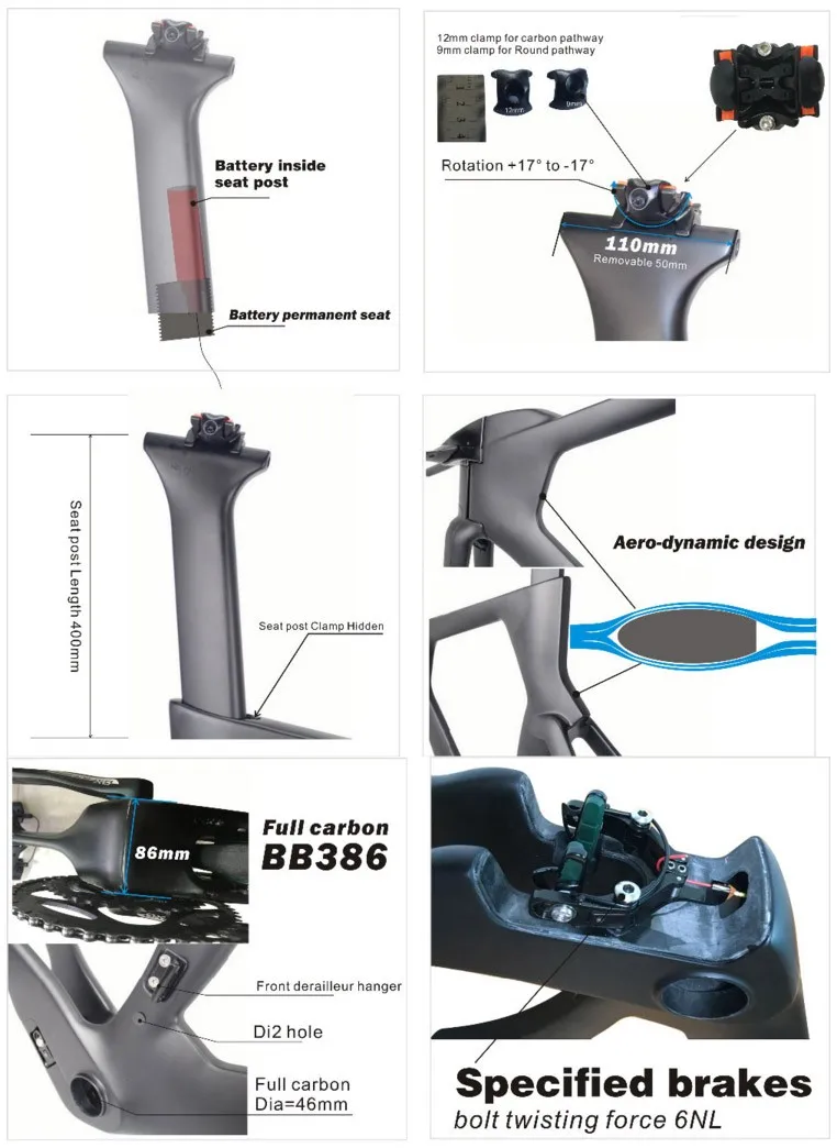 OEM Carbon triathlon bikes TT frame Carbon Time Trial Frame for TT bike