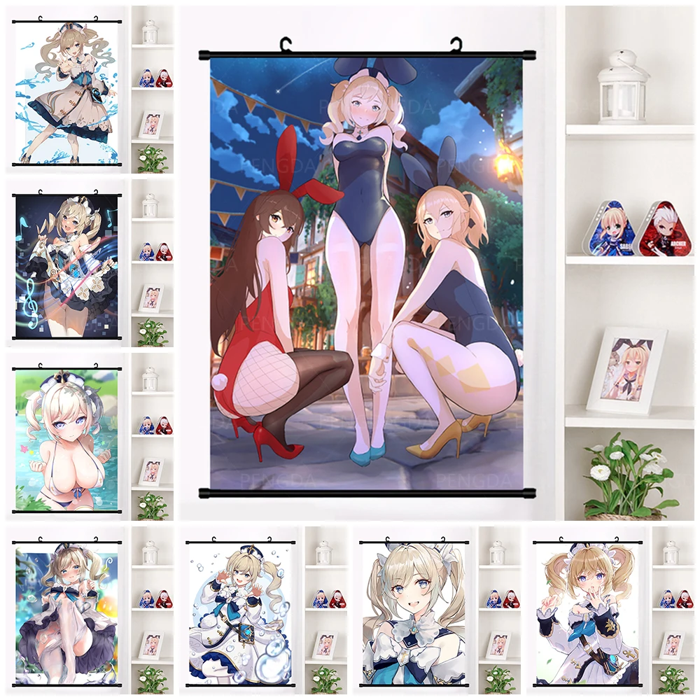 

Genshin Impact Modrn Prints Anime Game Characters Poster Painting Plastic Hanging Scrolls Picture Canvas Home Decor Wall Artwork