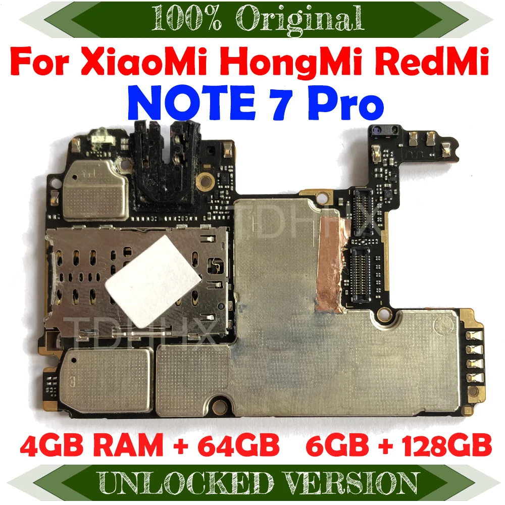 Материнская плата TDHHX для XiaoMi RedMi Note 7 Pro 100% разблокированная оригинальная