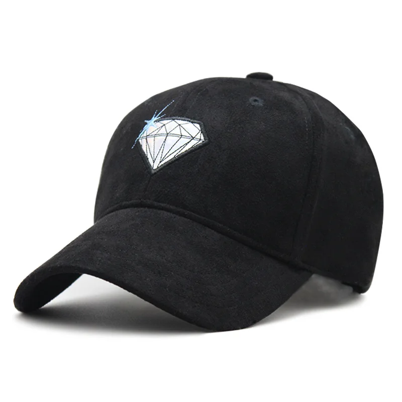 

Korean-style Spring And Summer New Style Curved Brim Hip Hop Baseball Cap Retro Chamois Diamond Embroidery Cricket-cap Hat Fashi