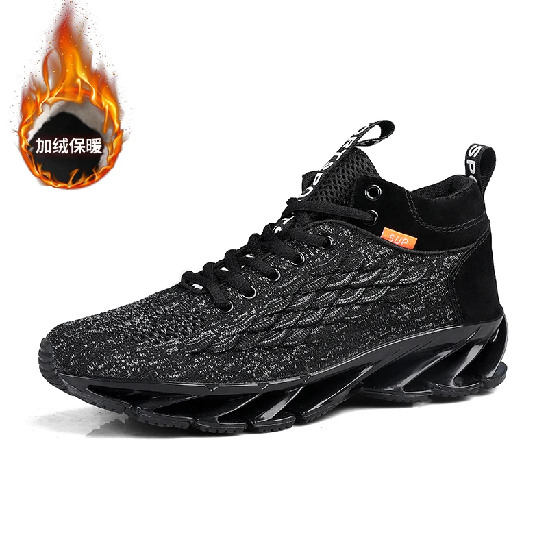 Мужская повседневная обувь, спортивная обувь для бега с клиновидной подошвой, удобные кроссовки с высоким берцем, хлопковая обувь, 2019 Мужская повседневная обувь, спортивная обувь для бега с клиновидной подошвой, удобные кроссовки с высоким берцем, хлопковая обувь, 2019
