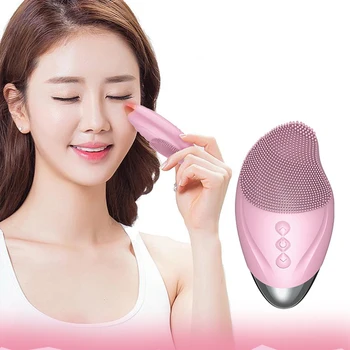 

Mini Waterproof Silicone Facial Cleansing Brush Electric Face Cleanser Deep Pore Cleansing Skin Massager Eye Beauty Instrument