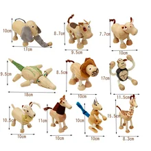 Simulation d'animaux sauvages pour enfants, jouet éducatif en bois, éléphant, singe, vache, girafe, Lion, tigre, ours