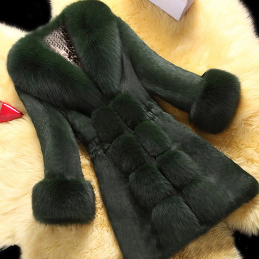 Зимнее женское пальто manteau femme, пальто из искусственного меха, элегантная Толстая теплая Модная верхняя одежда, длинная куртка из искусственного меха, ropa mujer ropa