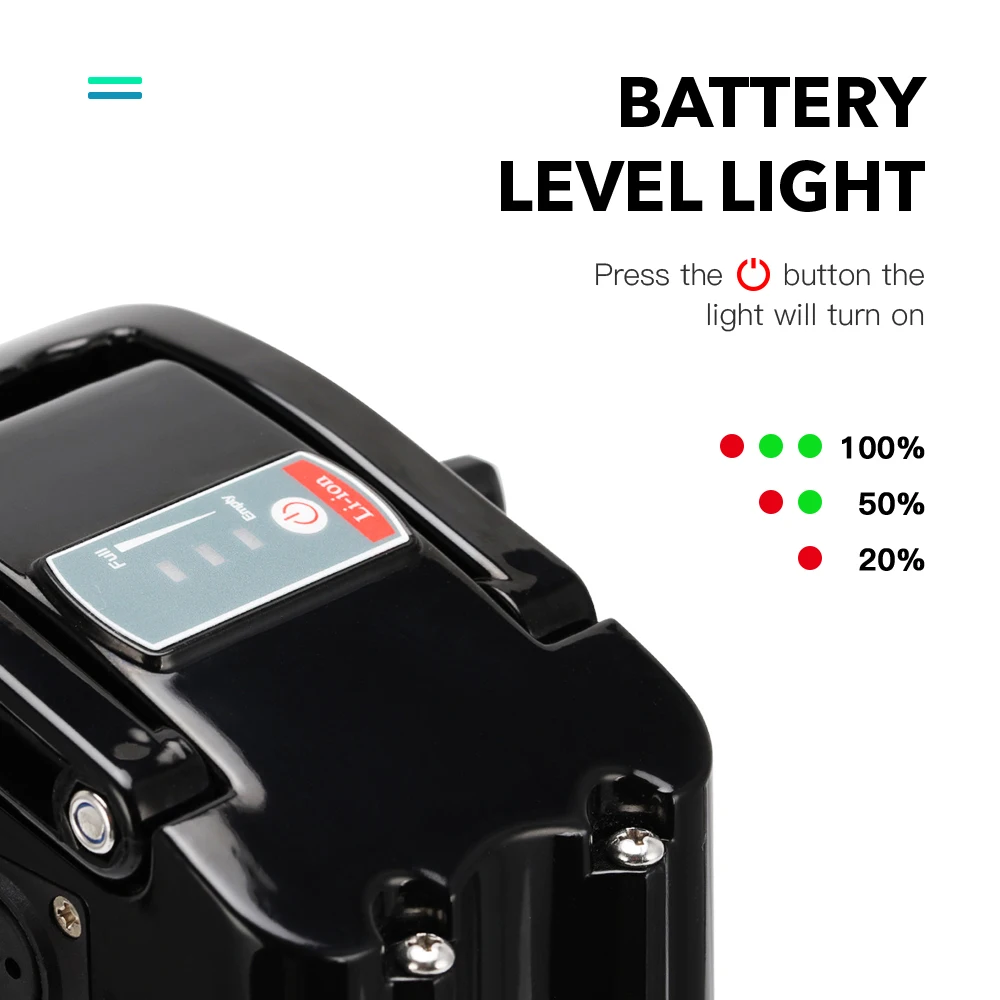Batterie Vélo électrique 36V 10Ah Silverfish – Ebike Lithium-ion, Port USB, Noir, Type Silverfish