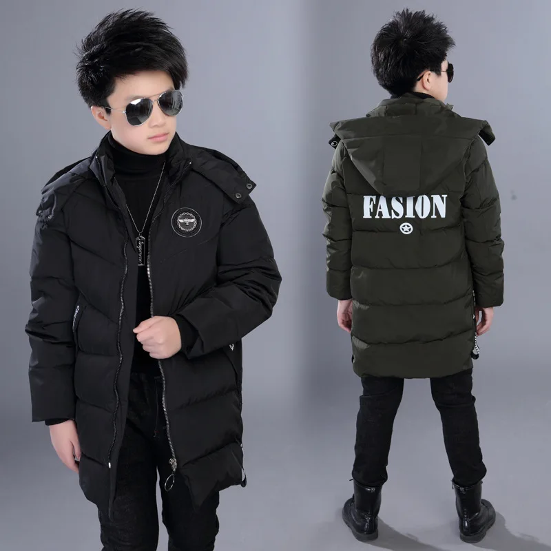 

2019 Winter New Style Middle And Large Cotton Men's Mid-length down Jacket Cotton-padded Clothes Men's Big Kid Thick Warm Outer