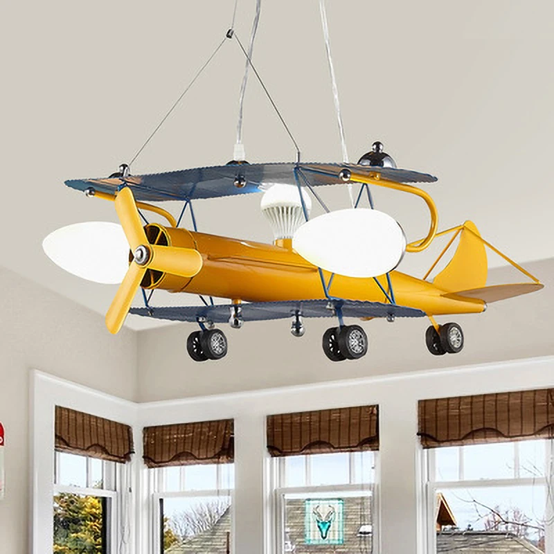 Скандинавское современное искусство творчество с лампочкой люстра аэроплан