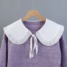 Colar falso coreano para mulheres camisa blusa de ombro colar de boneca destacável colar gravata colar arco roupas acessórios